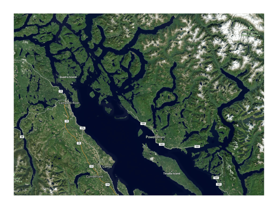 Wooden Salish 2D Sea Map